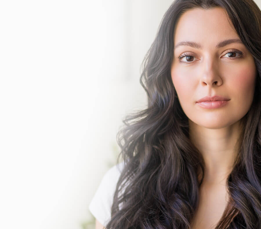 Beautiful black haired woman