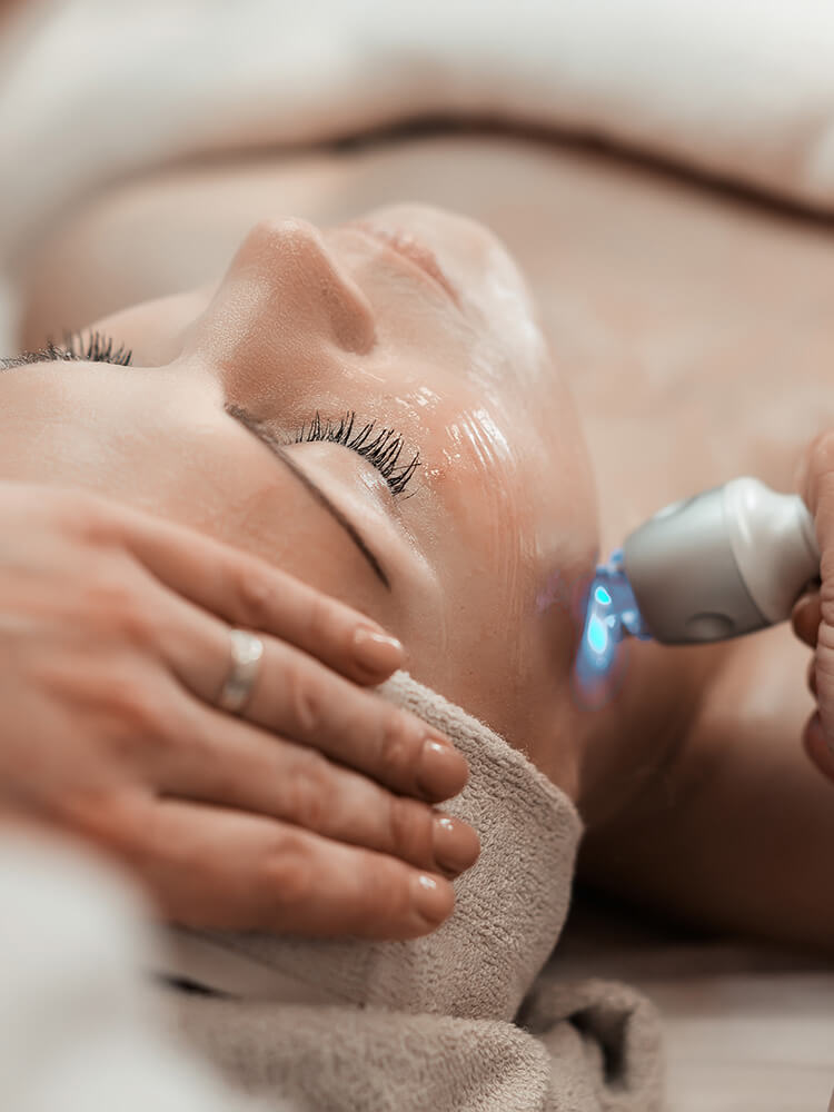 Woman receiving a medspa treatment