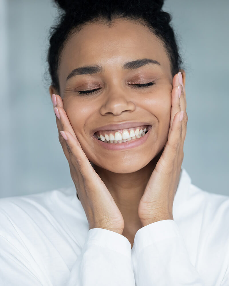 Woman smiling