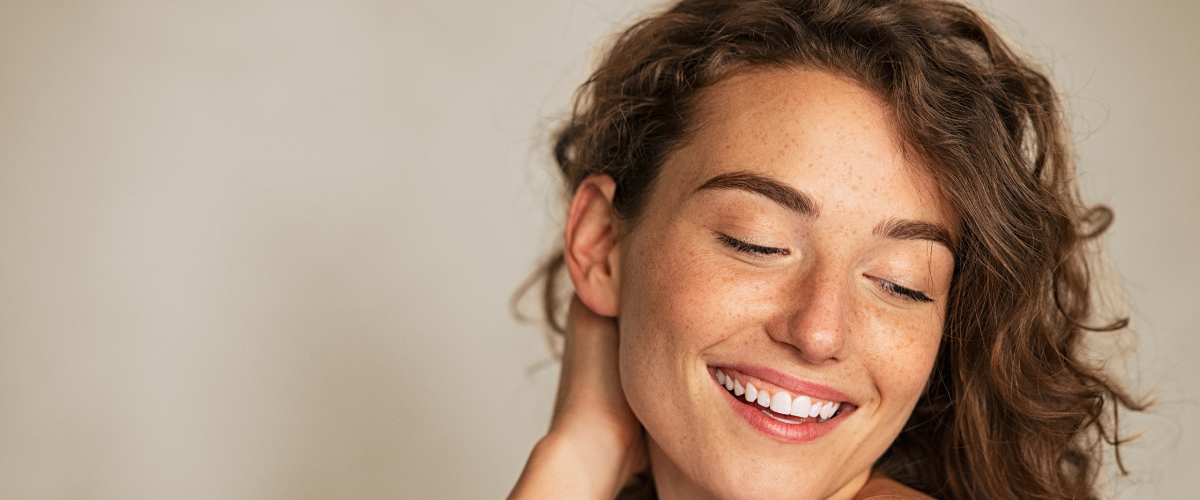Up close of a woman's face