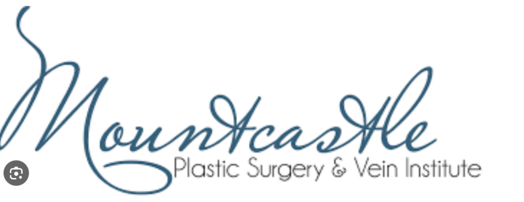 Logo for a plastic surgery and vein institute in blue cursive script, with a gray sans-serif tagline below reading 'Plastic Surgery & Vein Institute'.